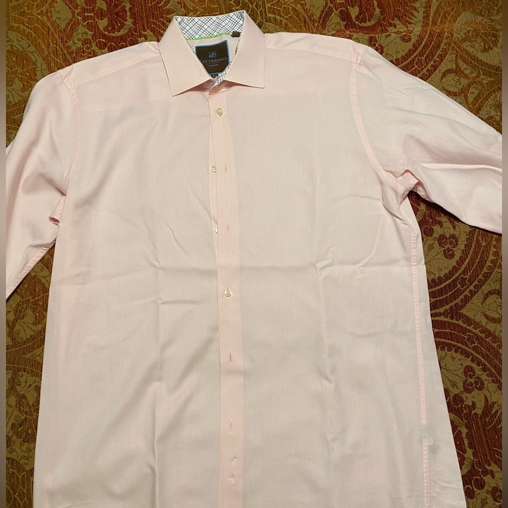Elegant Light Pink Men's Dress Shirt 16.5 - 32/33